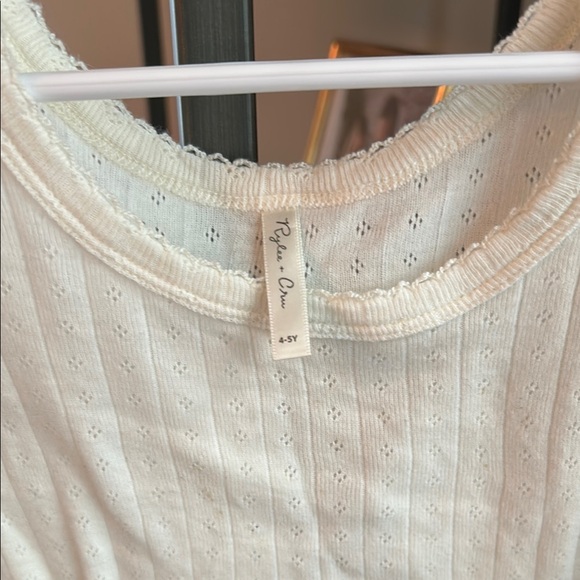 Rylee & Cru Pointelle Tee-ivory - Picture 5 of 7